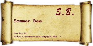 Sommer Bea névjegykártya